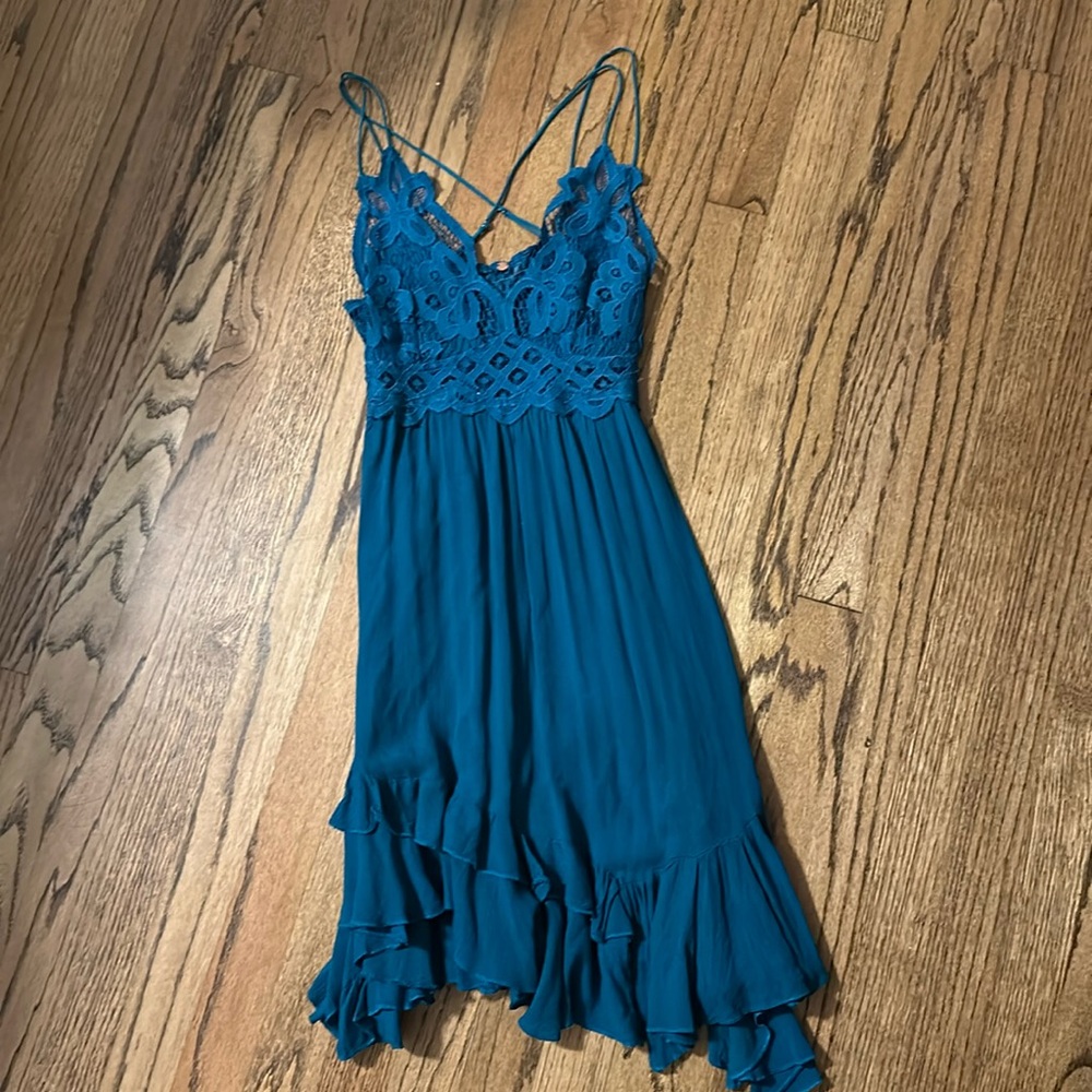 Free People XS turquoise dress